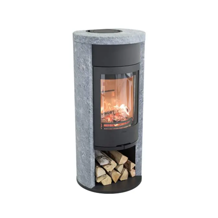 Contura 620T Style med omramming i kleberstein og vedrom — produktbilde fra Contura