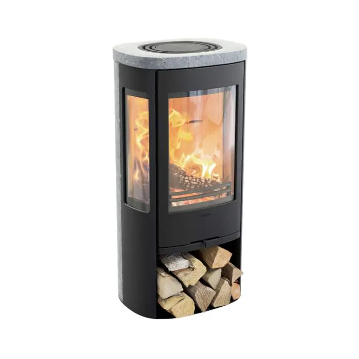 Contura 856T Style med sideglass og kleberstein — produktbilde fra Contura