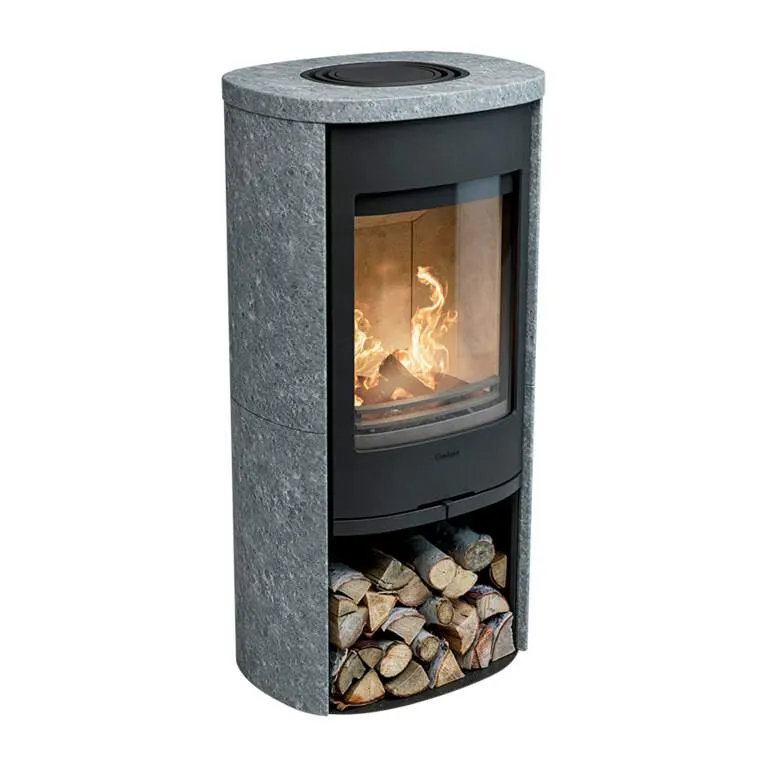 Contura 920T Style med omramming i kleberstein og vedrom — produktbilde fra Contura