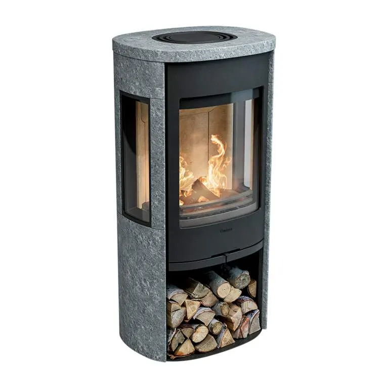 Contura 956T Style med sideglass og kleberstein — produktbilde fra Contura