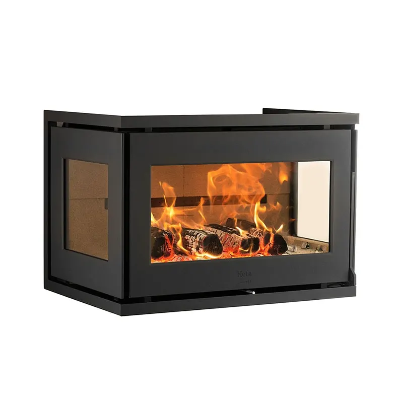 Heta Prestige C med glass på tre sider — produktbilde fra Heta