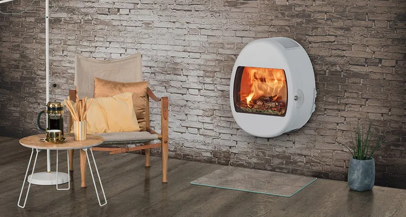 Scan 66-1, en flott veggmontert vedovn